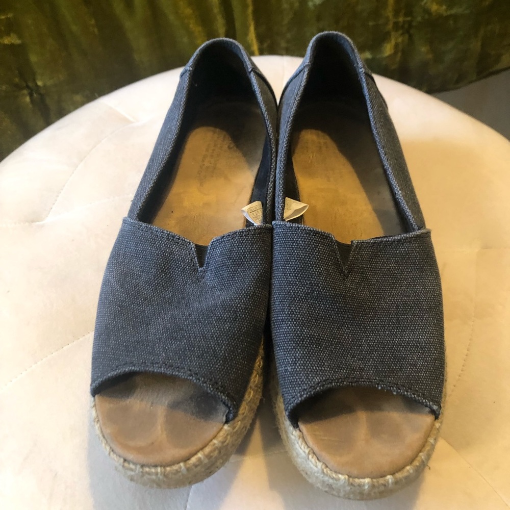 TOMS open toe espadrilles